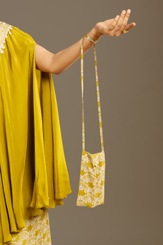 Graceful Antique Olive Luxe Flared Kaftan Set