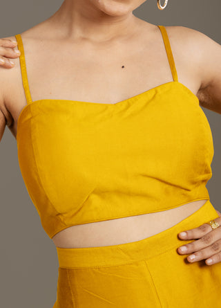 Chic Golden Mustard  Bloom Co-Ord Set