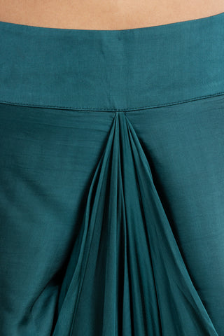 Luxurious Teal Drape Kurta