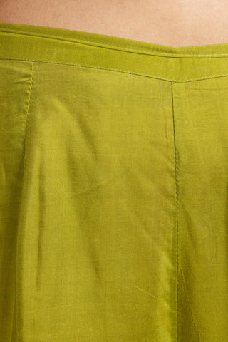 Charming Vintage Blossom Mosaic Kurta Set with Intricate Lace Accents