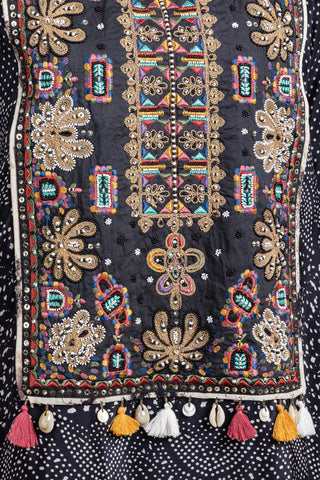 Eclectic Black Embroidered Kurta