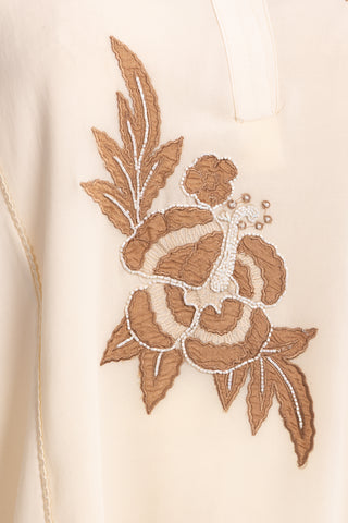 Graceful Ivory Embroidered Co-ord