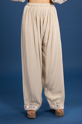 Subtle Beige Kurta Set with Elegant White Embroidered Details