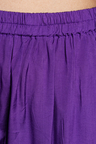 Royal Amethyst Purple Embroidered Kurta Set