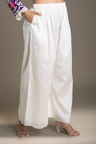 Royal Plum Kurta Set with Intricate Floral