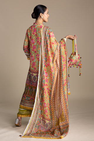 Mustard Yellow Palazzo Kurta Set