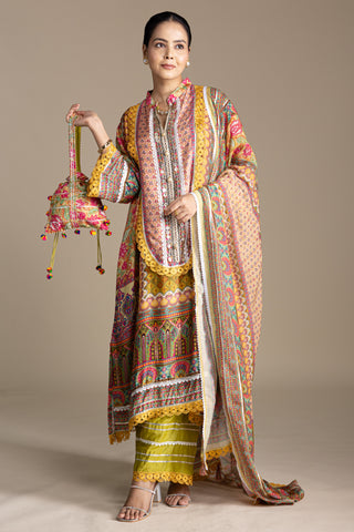 Mustard Yellow Palazzo Kurta Set
