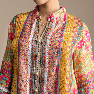 Mustard Yellow Palazzo Kurta Set