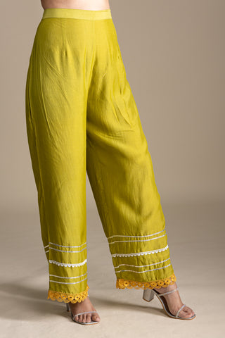 Mustard Yellow Palazzo Kurta Set