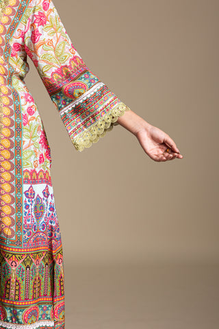 Fresh Aqua Blue Palazzo Kurta Set