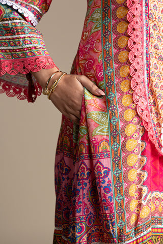 Fuchsia Pink Palazzo Kurta Set