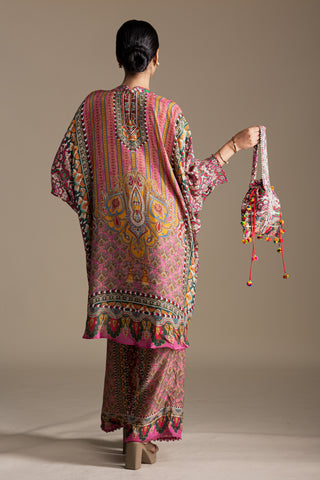 Bohemian Multi-Coloured Kaftan Co-ord set Set