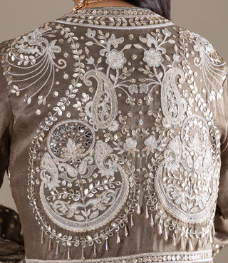 Smokey Taupe Brown Lehenga