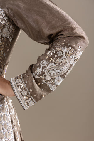 Smokey Taupe Brown Lehenga