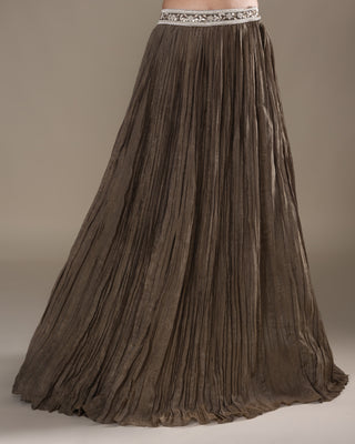Smokey Taupe Brown Lehenga