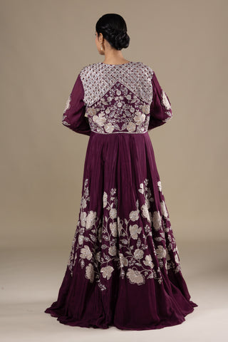 Mulberry Plum Lehenga