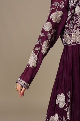Mulberry Plum Lehenga