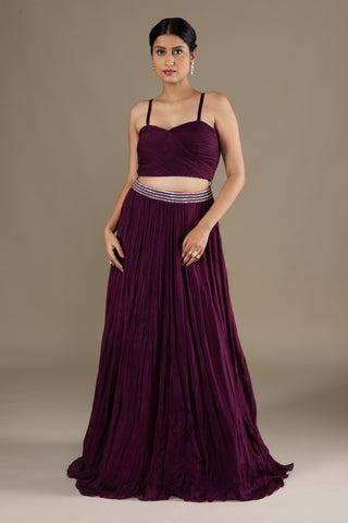 Mulberry Plum Lehenga