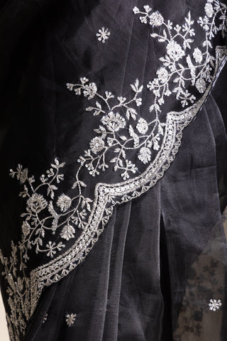 Noir Diamond Dream Organza Saree