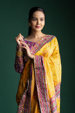 Saffron Majesty Royale Silk Saree