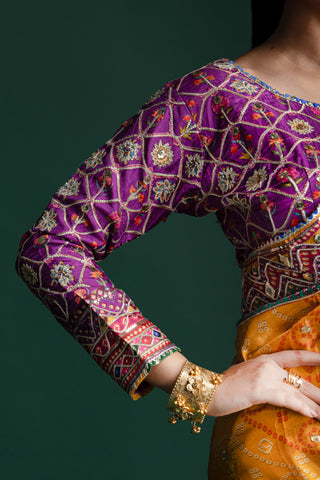 Saffron Majesty Royale Silk Saree