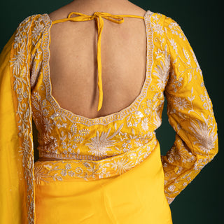 Marigold Luxe Radiance Silk Saree