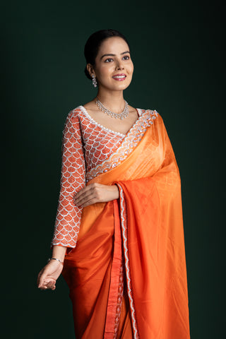 Citrus Glow Luxe Silk Saree