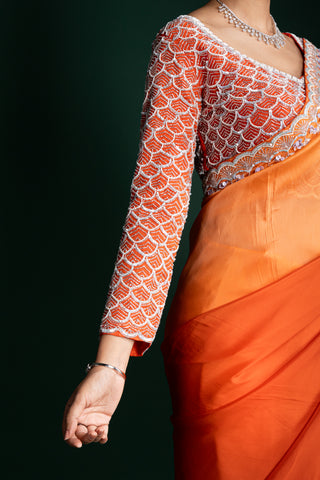 Citrus Glow Luxe Silk Saree