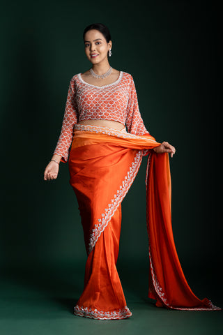 Citrus Glow Luxe Silk Saree