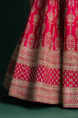 Crimson Red Bridal Lehenga
