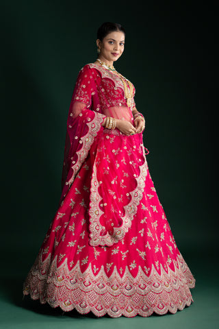Blush Pink Bridal Lehenga