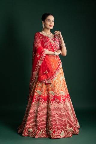 Scarlet Sunset Radiance Lehenga