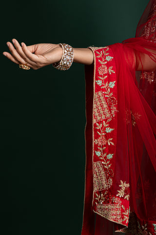 Scarlet Sunset Radiance Lehenga