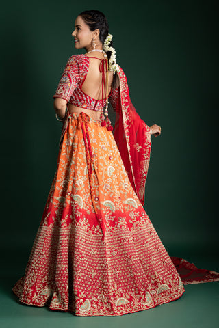 Scarlet Sunset Radiance Lehenga