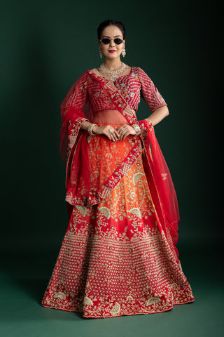 Scarlet Sunset Radiance Lehenga