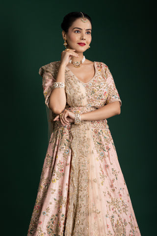 Exquisite Nude Pink Lehenga