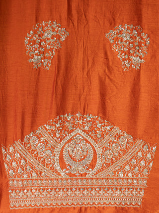 Tangerine Ember Glow Bridal Lehenga