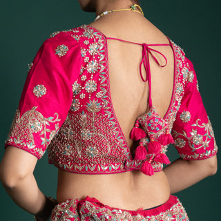 Vibrant Fuchsia Pink Bridal Lehenga
