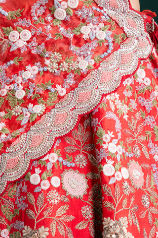 Statement Scarlet Red Lehenga