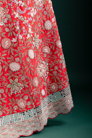 Statement Scarlet Red Lehenga