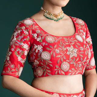 Statement Scarlet Red Lehenga