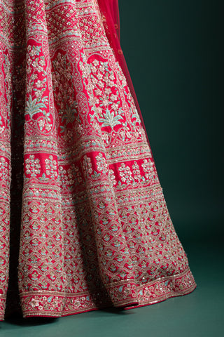 Classic Crimson Red Bridal Lehenga