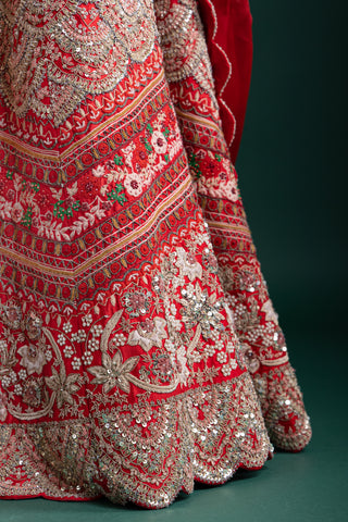 Regal Scarlet Red Lehenga