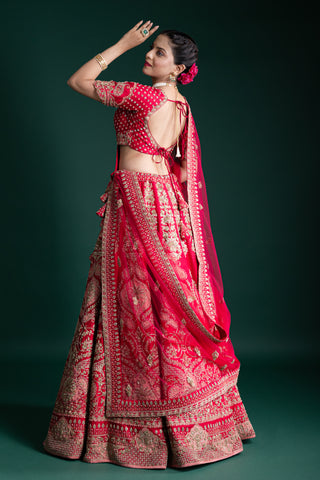 Imperial Ruby Red Lehenga
