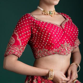 Imperial Ruby Red Lehenga