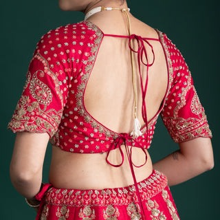 Imperial Ruby Red Lehenga