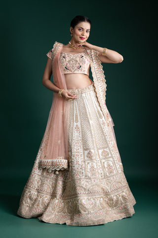 Blush Champagne Ivory Lehenga