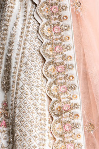 Blush Champagne Ivory Lehenga
