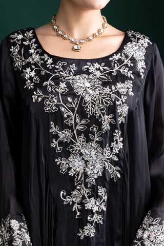 Elegant Midnight Noir Anarkali