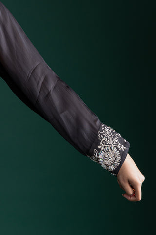 Elegant Midnight Noir Anarkali